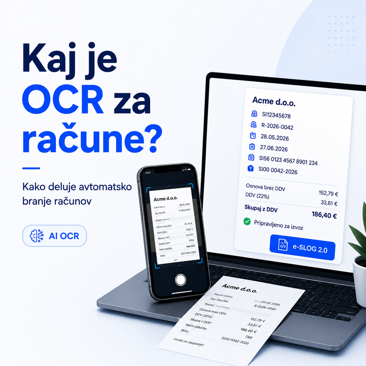 Kaj je OCR za račune in kako deluje?
